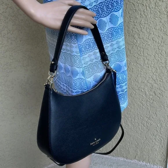 Kate Spade Staci Saffiano Leather Shoulder Bag Black - Picture 12 of 16